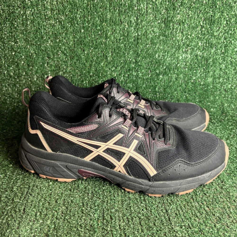 Asics Gel Venture 8 Trail Running Athletic Gorpcore Sneaker Black Womens Size 11